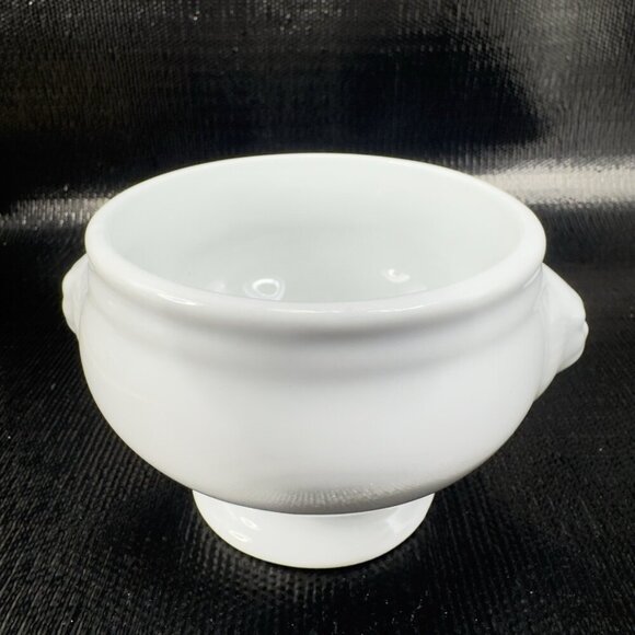 Bistro By Over And Back Lions Head White Porcelain Pedestal Bowl Dish Set2 Bowls - Picture 9 of 16